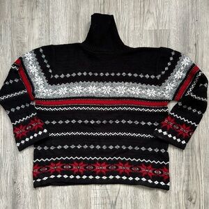 Vintage Private Eyes Women's Nordic Sweater Sz 3X